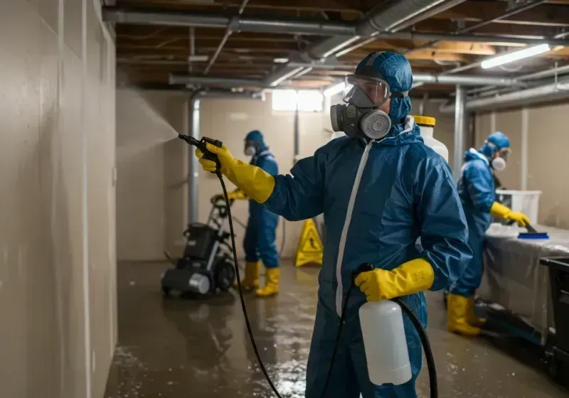 Basement Sanitization and Antimicrobial Treatment process in Mount Morris, NY